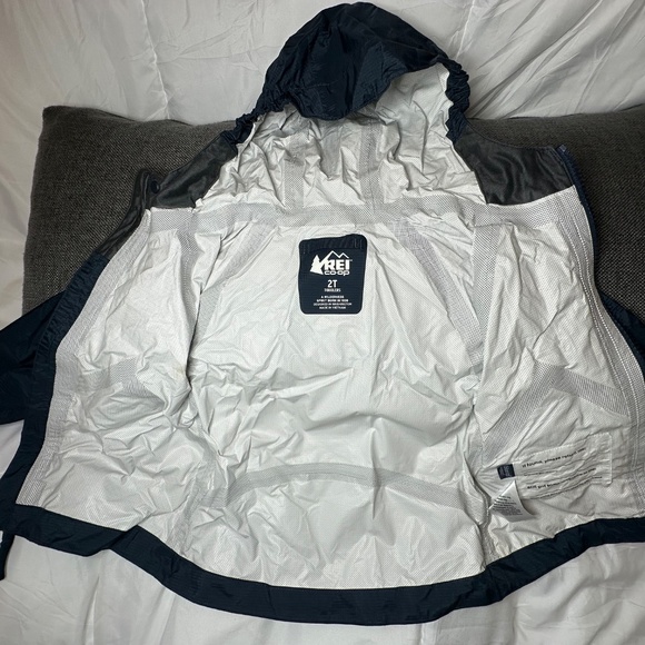 REI BABY INFANT Blue Rain Jacket AND REI Gloves - Picture 2 of 5
